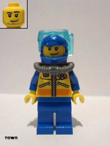 lego 2008 mini figurine cty0065 Coast Guard City - Diver 2  