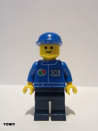 lego 2008 mini figurine oct062 Octan Blue Oil, Dark Blue Legs, Blue Cap 