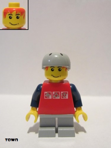 lego 2009 mini figurine cty0147 Skateboarder