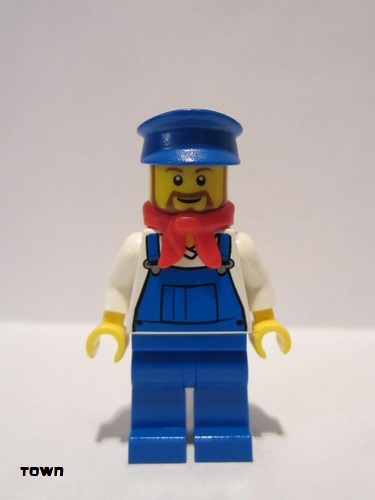 lego 2010 mini figurine trn228 Cargo Train Driver