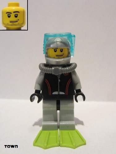 lego 2011 mini figurine cty0235 Diver