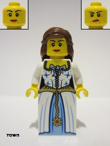 lego 2011 mini figurine twn132 Bride Printed Legs 