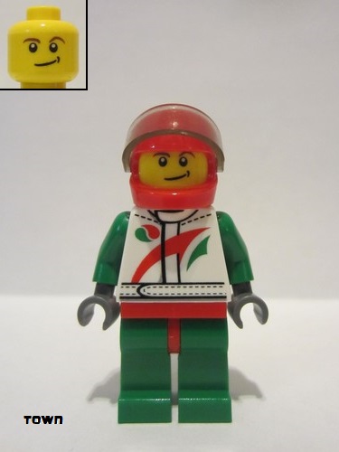 lego 2013 mini figurine cty0389 Race Car Driver