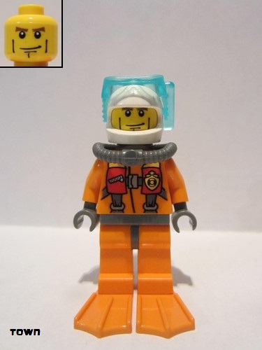 lego 2013 mini figurine cty0412 Coast Guard City - Diver