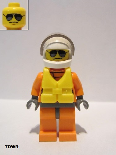 lego 2013 mini figurine cty0417 Coast Guard City - Helicopter Pilot Life Jacket 