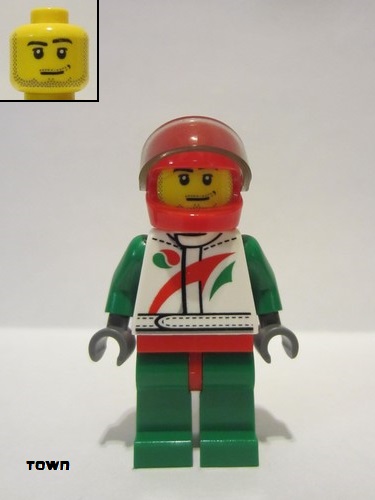 lego 2013 mini figurine cty0435 Race Car Driver