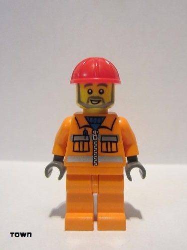 lego 2014 mini figurine con008 Construction Worker