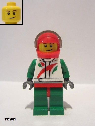 lego 2014 mini figurine cty0389a Race Car Driver