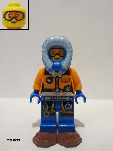 lego 2014 mini figurine cty0554 Arctic Explorer Female with Snowshoes 