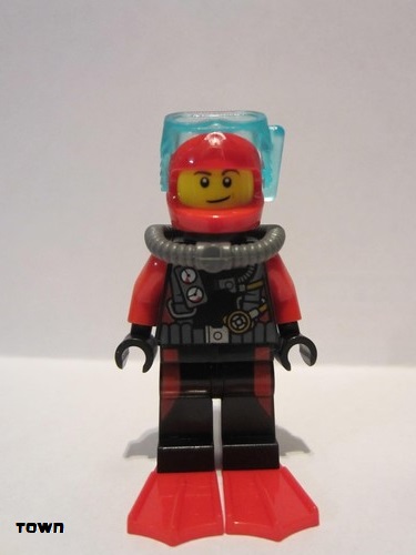 lego 2015 mini figurine cty0558 Scuba Diver