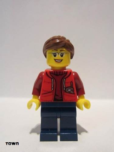 lego 2015 mini figurine cty0565 Deep Sea Submariner Female, Reddish Brown Hair 