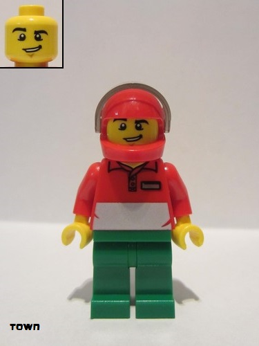 lego 2015 mini figurine cty0573 City Square Pizza Delivery Man