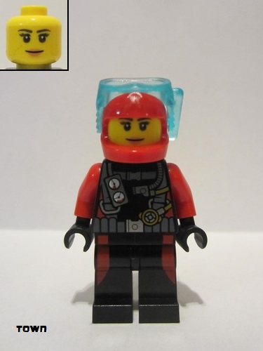 lego 2015 mini figurine cty0598 Scuba Diver