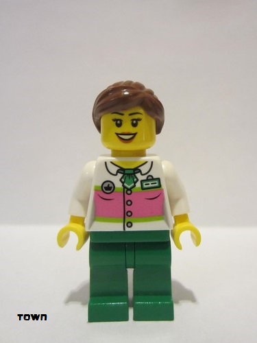 lego 2015 mini figurine twn228 Supermarket Shop Assistant