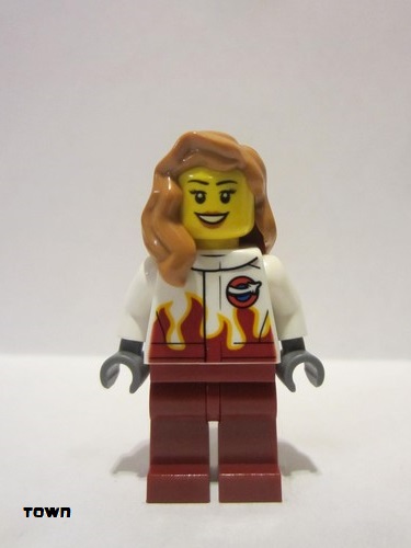 lego 2016 mini figurine air053 Airport - Stunt Pilot Female 