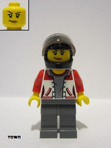 lego 2017 mini figurine cty0729 ATV Driver Female 