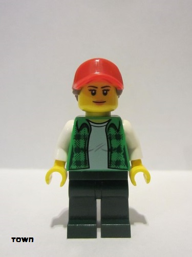 lego 2018 mini figurine cty0838 Truck Driver Female 