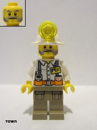 lego 2018 mini figurine cty0876 Miner - Foreman  