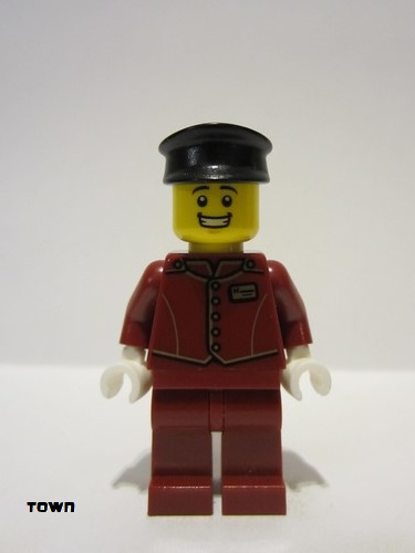 lego 2018 mini figurine cty0933 Hotel Bellhop