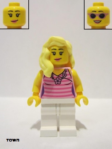 lego 2018 mini figurine cty0943 Sports Car Driver Female 