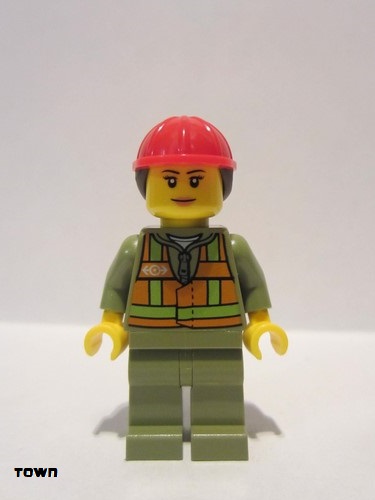 lego 2018 mini figurine trn246 Train Worker