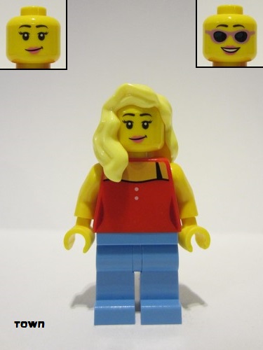 lego 2018 mini figurine twn315 Surfer Female 