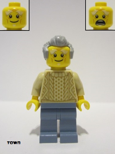 lego 2018 mini figurine twn327 Child's Grandfather  