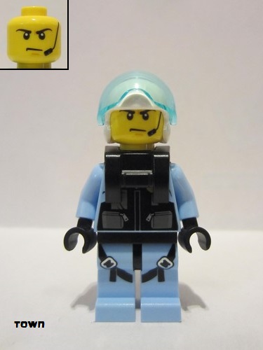 lego 2019 mini figurine cty0995 Sky Police - Jet Pilot