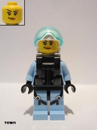 lego 2019 mini figurine cty1000 Sky Police - Jet Pilot