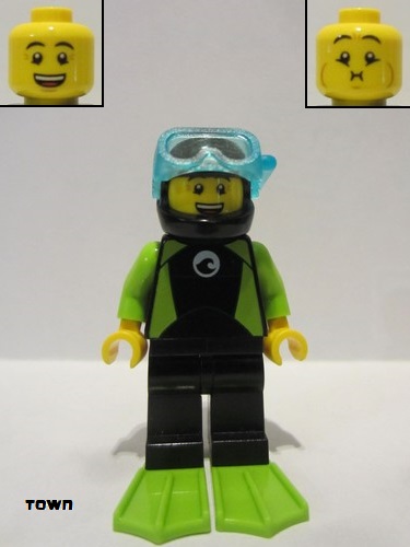 lego 2019 mini figurine cty1052 Diver