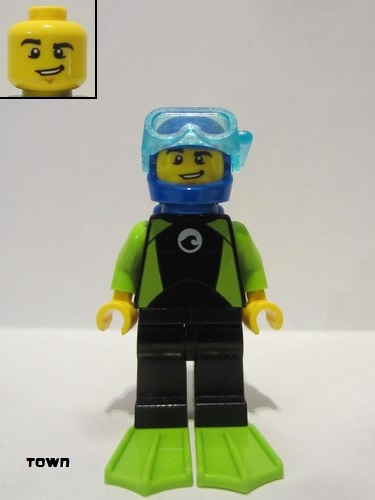 lego 2019 mini figurine cty1062 Diver