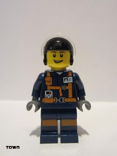 lego 2019 mini figurine twn375 Helicopter Pilot