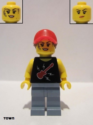 lego 2020 mini figurine cty1102 Welder / Mechanic Female Femme