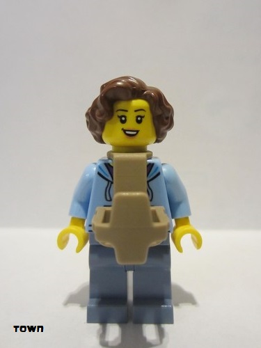 new LEGO Minifig Body Wear Dark Tan Baby Carrier 