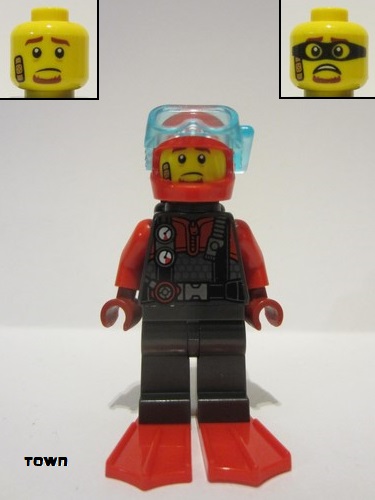 lego 2021 mini figurine cty1276 Police - Crook Frankie Lupelli