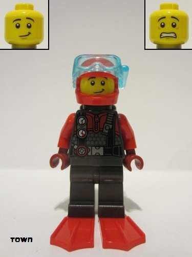 lego 2021 mini figurine cty1293 Diver