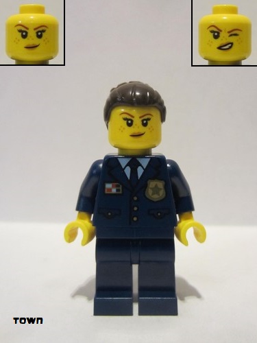 lego 2021 mini figurine twn406 Police Officer Female 