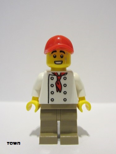 lego 2022 mini figurine twn433 Hot Dog Vendor