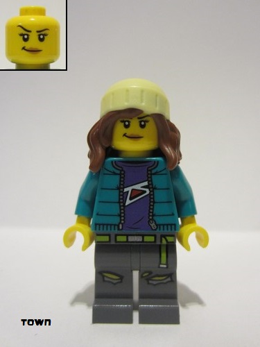 lego 2023 mini figurine cty1580 Stuntz Announcer