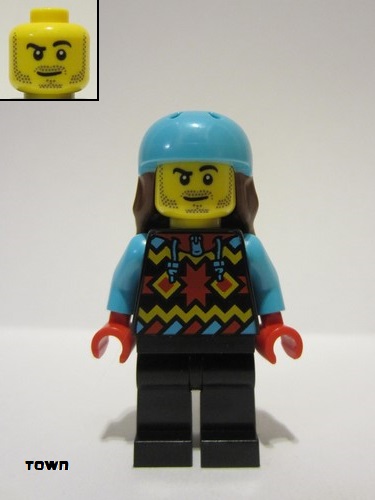 lego 2023 mini figurine cty1633 Snowboarder