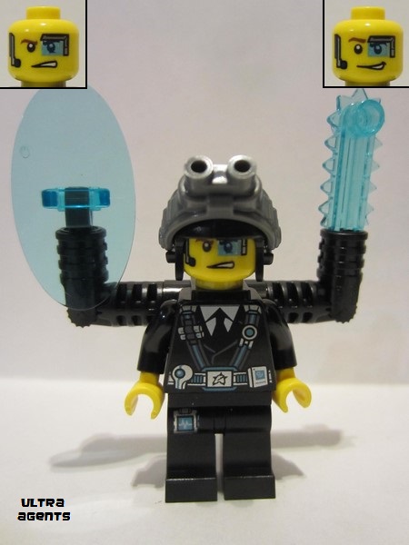 lego 2014 mini figurine uagt013 Agent Curtis Bolt Complete - No Sticker on Shield 