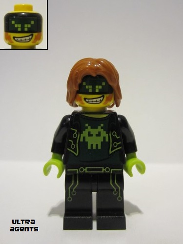 lego 2015 mini figurine uagt035 Terabyte Dark Orange Hair 