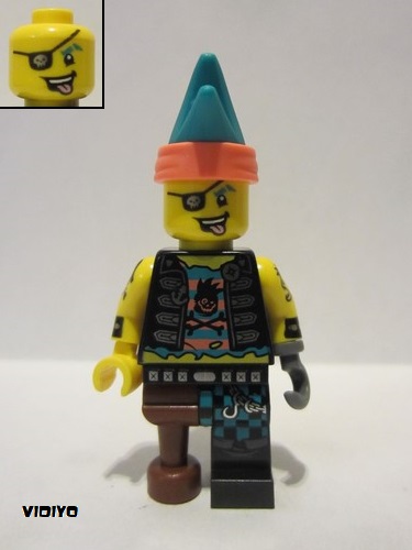 lego 2021 mini figurine vid016 Punk Pirate