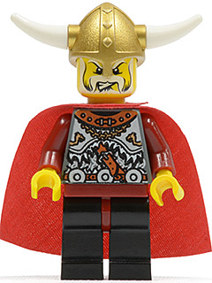 lego 2005 mini figurine vik011 Viking Warrior 5b Red Cape 