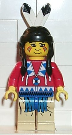 lego 1997 mini figurine ww022 Indian Red Shirt 