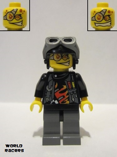 lego 2010 mini figurine wr007 Backyard Blaster 3 Billy Bob Blaster - Aviator Cap 