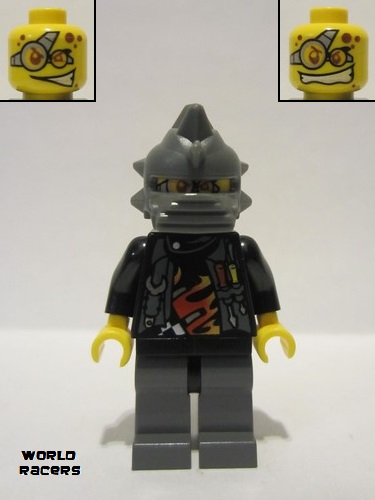 lego 2010 mini figurine wr018 Backyard Blaster 3 Billy Bob Blaster - Spiked Helmet 