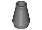 Dark Bluish Gray Cone 1 x 1 with Top Groove