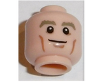 Light Nougat Minifig, Head Dark Tan Eyebrows, White Pupils, Cheek Lines, Smile Pattern (Manuel Neuer) - Stud Recessed