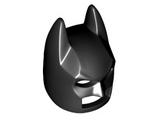 Black Minifig, Headgear Mask Batman Type 2 Cowl (Angular Ears, Pronounced Brow)